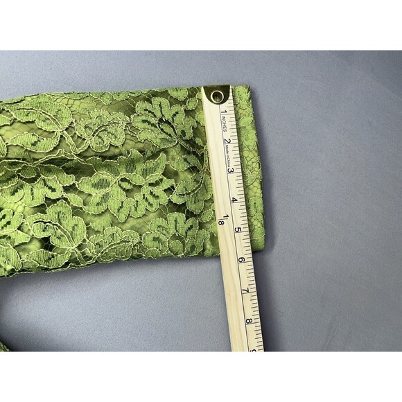 VTG Hand Made by Minnie Griffith Green Lace Floral Jacket XS/S - Picture 7 of 15